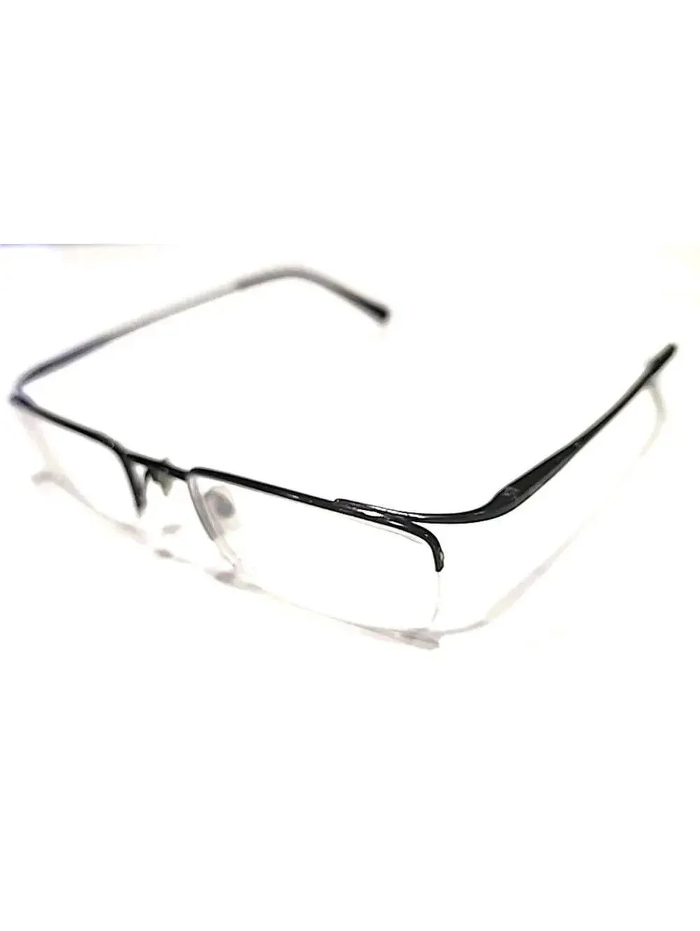 Ray Ban RB8582 1017 Tiny Crack Black Titanium Half Rim Eyeglasses 51-19 140 Read
